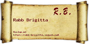Rabb Brigitta névjegykártya